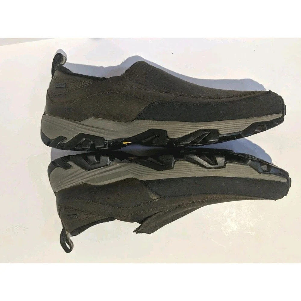 Merrell Coldpack Ice+ Moc Waterproof Shoes Men 8.5 Brown Leather Slip On J49821